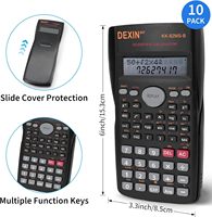 Calculatrice scientifique Foska 991MS 401 fonctions avec couvercle coulissant pour étudiants, enseignants, collèges, universités et bureaux