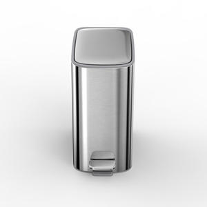 Guardian Trash Can Rectangular 5kg Stainless Steel Foot Operated Indoor <b>Waste</b> <b>Bin</b> Quiet Stain Proof Living Room Bedroom Use - Product Image 4