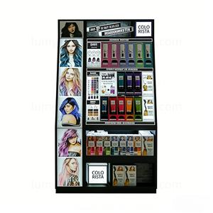 Exhibidores de Productos Capilares Profesionales con Luces LED, Muebles Metálicos para Salón de Belleza, Estante para Productos Capilares, Venta al por Mayor y Menor - Product Image 3