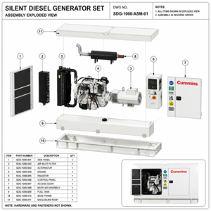 Générateur diesel super silencieux Cummins de haute qualité 30/50/80/100 kw avec un grand réservoir de carburant pour les chantiers de construction et l'utilisation industrielle - Product Image 5