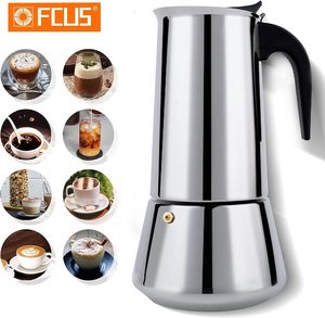 <span class=keywords><strong>Cafetera</strong></span> Italiana Clásica de Acero Inoxidable para Espresso, 2-<span class=keywords><strong>9</strong></span> <span class=keywords><strong>Tazas</strong></span>, Plateada, Apta para Inducción, <span class=keywords><strong>Cafetera</strong></span> Moka Portátil con Tapa para Estufa - Product Image 4