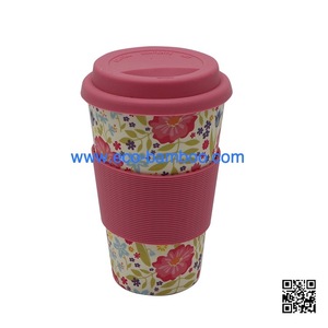 Tasse écologique 10 ml sans BPA 16OZ en bambou naturel, gobelet à <span class=keywords><strong>emporter</strong></span> avec couvercle, café à <span class=keywords><strong>emporter</strong></span> - Product Image 2