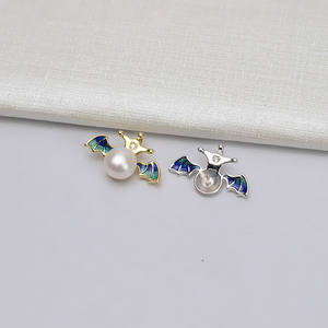 Pendentif en argent S925 de style jeu japonais et coréen, pendentif en perle pour femme, plateau vide, composants de bijoux DIY, 621 - Product Image 1