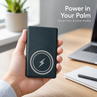 Batterie externe magnétique sans fil 15W 5000mAh, sortie sans fil 15W, sortie PD Type-C 22,5W, entrée PD Type-C 18W