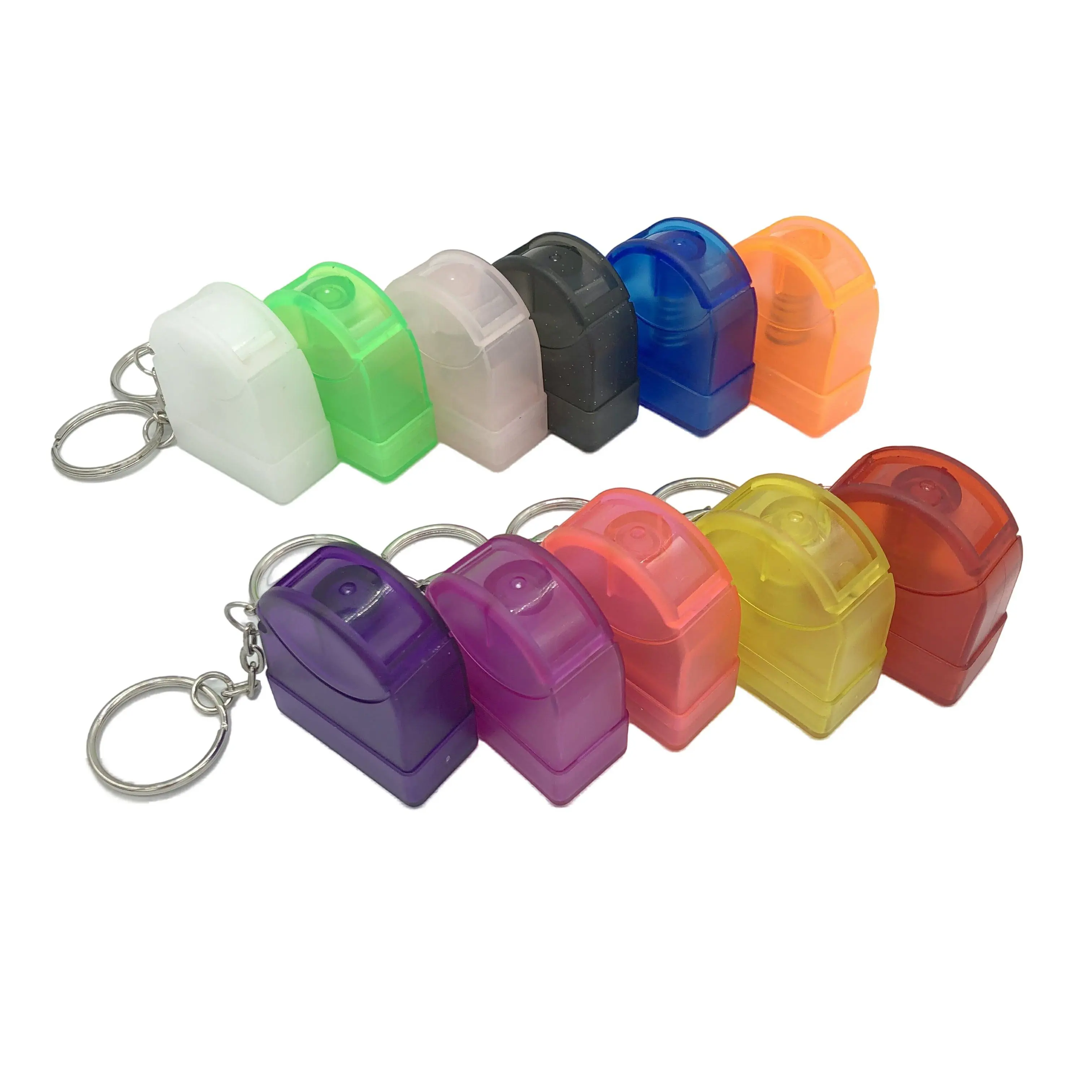 공장 판매 다채로운 키 체인 장난감 플래시 고무 스탬프