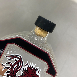 Botella de Licor de Vidrio con Temática de <span class=keywords><strong>Carolina</strong></span> del <span class=keywords><strong>Sur</strong></span>, Decantador Grabado Personalizado con el Logotipo GO COCKS, Botella Coleccionable para Aficionados - Product Image 2