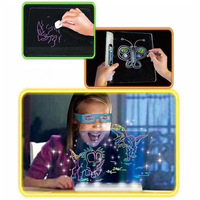 Vente chaude éducatif enfants magique 3d led planche à dessin bricolage 3d magique tapis de dessin pour enfants drôle jouet enfants