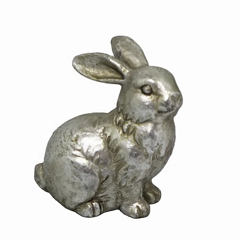 Açık reçine hayvan heykeller tavşan bahçe heykeli ve tavşan dekor veranda Yard peyzaj çim süsler figürler