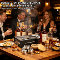 Kit Fumeur à Whisky Très Vendu, Torche à Fumer le Bourbon, Copeaux de Bois, Outil Essentiel pour Bar à Domicile, Outil de Barman pour les Amateurs de Whisky, Cadeau pour Hommes