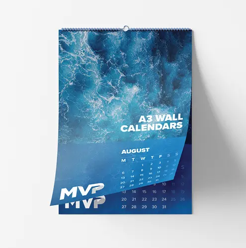 Hadiah Promosi A3 ukuran gantung kalender dinding potret satwa liar kalender meja kalender dinding terbaik cetak khusus