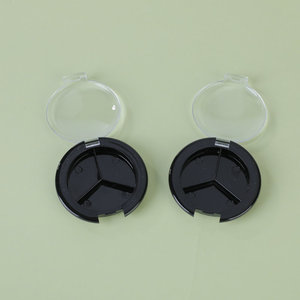 Estuche Cosmético Redondo de Plástico de 36.5mm, Portátil, para Polvo, Iluminador, Corrector, Rubor, con Tapa Transparente para Guardar Maquillaje - Product Image 1