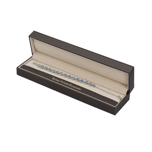 Vente en gros de boîte à bagues collier bracelet boucle d'oreille emballage de bijoux boîte à bijoux personnalisée en cuir PU <span class=keywords><strong>champagne</strong></span> haut de gamme avec logo - Product Image 6