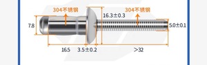 Ampoule haute résistance Structural <span class=keywords><strong>Orlock</strong></span> Rivets aveugles en acier inoxydable Hemlock Aveugle Pop Allok Rivets Résistent aux hochets et aux vibrations - Product Image 4