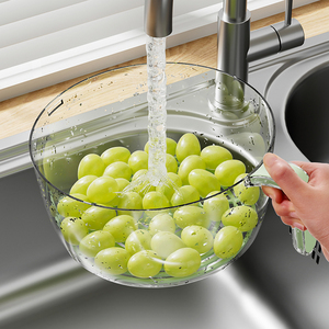 Multifunctional Vegetable Fruit Washing Bowl Vegetable Basket Fruit Basket Plastic Draining Basket Strainer Bowl With Handle