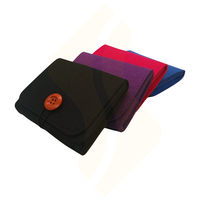 Sac de transport en feutre épais multicolore pour flacons d'huiles essentielles, avec fermeture à bouton en bois, sac de rangement de voyage pour contenants en verre