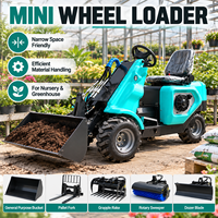 Mini-chargeuse frontale compacte à trois roues motrices hydrostatiques 3x4 pour petites exploitations agricoles
