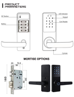 Cerradura Inteligente para Puerta con Múltiples Métodos de Desbloqueo: Contraseña, Huella Dactilar, Tarjeta RFID, con Aplicación para Apartamento, Fabricación OEM ODM