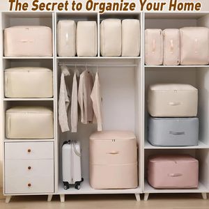 Tốt Nhất Bán Gia Cố Xử Lý Công Suất Lớn Quần Áo Có Thể Gập Lại Lưu Trữ Túi Tổ Chức Siêu Tiết Kiệm Không Gian Túi - Product Image 5