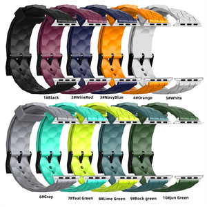 สายซิลิโคนลายฟุต<span class=keywords><strong>บอล</strong></span>สำหรับ Apple Watch สายรัดข้อมือซิลิโคน สายนาฬิกาสมาร์ทวอทช์ - Product Image 6