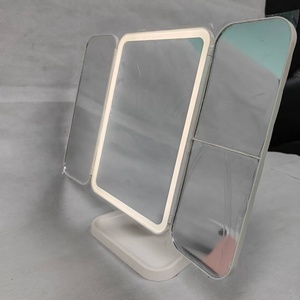 Hot Selling USB Charging Tri-fold Led Dressing <b>Vanity</b> Mirror Screen Touch LED Mirror Folding 3 Way <b>Vanity</b> <b>Makeup</b> Mirror - Product Image 3