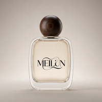 Vente en gros de flacons de parfum en verre exquis de 30 ml, 50 ml, 100 ml avec pulvérisateur à pompe à sertir, bouchon en bois, boîte cadeau personnalisée