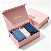 Boîte d'emballage cadeau pliable magnétique de luxe rose avec logo personnalisé, boîte d'expédition en carton rigide recyclable pour chaussures, vêtements et accessoires