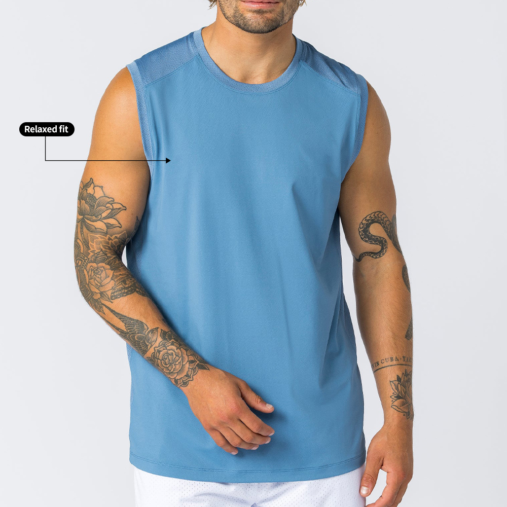 High Quality Blank Polyester Sleeveless Fitness Top Compression Sports Base Layer Athletic T-shirt Workout Plain Gym Wear