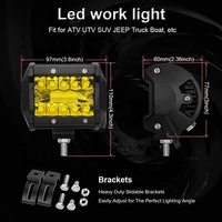 Accessoires de voiture tout-terrain, feu de travail Led à lentille jaune antibrouillard, de conduite, 4 pouces, 36W, nouveau, 2020