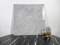 Carreaux de sol en marbre brillant 60x60 80x80 Carreau de céramique noir en porcelaine émaillée polie Porcelanto