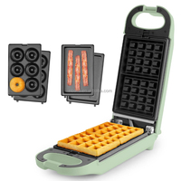 Machines à mini-beignets Aifa, moule à mini-gâteaux électrique, pour 6 beignets de 3 formes différentes, pour le petit-déjeuner, les collations, les desserts