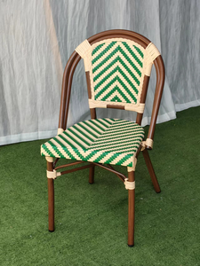 Juego de sillas modernas Whosale para terraza, sillas de bistró francés, silla de jardín de aluminio para exteriores, ratán ecológico - Product Image 6