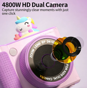 Cámara de Video MOS 1080P para Niños de 7 a 12 Años, Pantalla Selfie Abatible de 2.4'', MicroSD, 48MP, Zoom >40x, Luz LED Estéreo, 600mAh S6 - Product Image 4