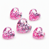 Moissanite Bentuk Hati Berlapis Merah Muda 0.5-3CT Bersertifikat GRA Buatan Laboratorium Grosir Siap Pakai untuk Pembuatan Perhiasan Tersedia dalam Stok Berkualitas Tinggi