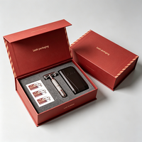 Boîte cadeau de rasoir pour homme avec logo personnalisé, boîte en carton argenté de luxe, emballage pour lame de rasoir