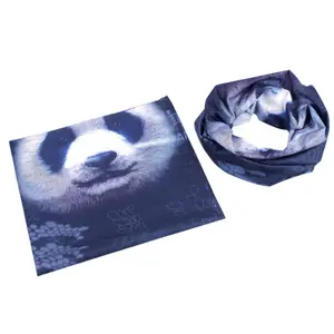 Polaina de cuello de animal de diseño personalizado, turbante para montar, máscara de Panda, bandana, toalla para el pelo, turbante, bandana de animal