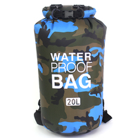Sac étanche camouflage en gros, tissu PVC polyester 0,3 mm, sac de transport robuste pour camping, chasse et pêche en extérieur