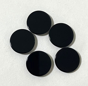 Cabochons de pierres précieuses en agate noire de haute qualité 12*6mm bouffée demi-ronde taille personnalisée pour la fabrication de bijoux - Product Image 3