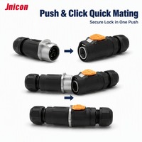 Connecteur circulaire étanche IP67 MJ16 en métal, mâle-femelle, 2 à 8 broches, pour alimentation et signal, idéal pour le stockage d'énergie hors réseau