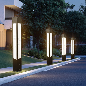 โคมไฟสวนเหล็กกลางแจ้งทันสมัย LED 2700K แสงสีขาวนวล IP66 AC 220V ติดตั้งแบบฝัง ไม่สามารถถอดออกได้ พร้อมเซ็นเซอร์ตรวจจับความเคลื่อนไหว พลังงานแสงอาทิตย์ - Product Image 5