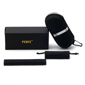 SHINELOT M1001 Estuche para Gafas de Sol con Logotipo Personalizado, Estuche de Tela Negra para Gafas, Caja para Gafas de Sol - Product Image 1