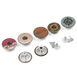 Luxury Brand Garments Accessories China <b>Button</b> Factory Custom Made logo Zinc Alloy Metal Plating Flatback Jean <b>Button</b> - Product Image 5
