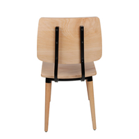 Chaise de salle à manger en bois de hêtre avec assise et dossier en contreplaqué stratifié, mobilier scandinave moderne pour usage commercial et domestique