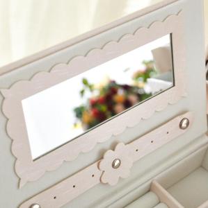 Étui En Cuir Pu Organisateur De Voyage d'emballage de <span class=keywords><strong>Bijoux</strong></span> Boîte de rangement <span class=keywords><strong>avec</strong></span> <span class=keywords><strong>Miroir</strong></span> - Product Image 2
