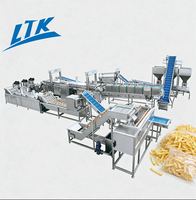 Productielijn voor diepvriesfrieten, 500 kg/uur, elektrisch/gas/steam verwarming, aardappel-frietmachine