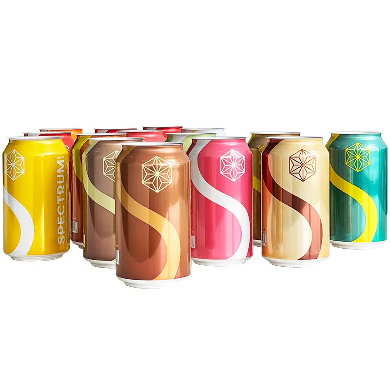 Lata de aluminio vacía con impresión a Color, 355ml, para bebidas y bebidas