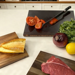 Planche à découper multifonctionnelle en bois d'acacia massif antidérapante et durable en forme de <span class=keywords><strong>livre</strong></span> avec support en bois, lot de 3 - Product Image 2