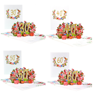Biglietto d'Auguri per il 50° Anniversario, Biglietti 3D Pop-up con Busta per Famiglia, <span class=keywords><strong>Amici</strong></span>, Donne e Uomini - Design Elegante - Product Image 4
