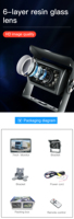 CCENTEN 7 pouces moniteur d'affichage de voiture étanche système de caméra de recul Android 1080P conception de voiture universel Gua appui-tête 5W