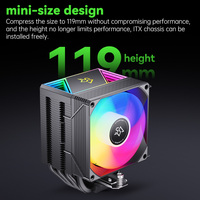 Ventilateur LED ARGB SNOWMAN pour processeur, refroidisseur CPU, 6 caloducs, montage universel pour Intel pour AMD, dissipateur thermique en aluminium 5V pour ordinateur de bureau