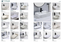 Fournisseurs professionnels d'articles sanitaires lavabo fait à la main meubles de salle de bain hôtel évier lavabo à main